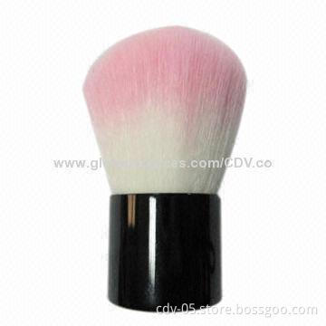 Kabuki makeup brushes, made of aluminum handle and double color synthetic hair
